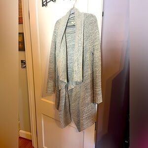 Women’s cowl neck boucle cardigan, size M, by Lou & Grey